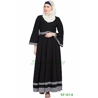 A line Black casual abaya